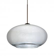 Besa Lighting 1XT-2492SF-BR-L - Besa Pendant Brio 7 Bronze Silver Foil 1x35W Halogen, 15Ft. Cord