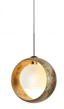 Besa Lighting 1XT-4293GG-LED-BR - Besa Pendant Pogo Bronze Gold/Inner Gold 1x5W LED