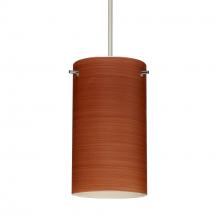 Besa Lighting 1XT-4404CH-SN-DIM010 - Besa Stilo 7 Pendant Satin Nickel Cherry 1x50W Halogen, 0-10V Dimming