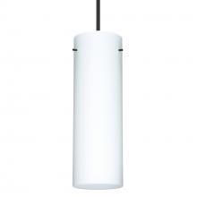 Besa Lighting 1XT-493007-BK-DIM010 - Besa Copa Pendant, Opal Matte, Black, 1x50W Halogen, 0-10V Dimming