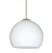 Besa Lighting 1XT-565807-SN-L - Besa Pendant Palla 5 Satin Nickel Opal Matte 1x50W Halogen, 15Ft. Cord