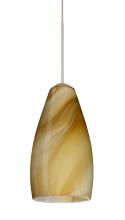 Besa Lighting 1XT-7198HN-LED-SN-L - Besa Pendant Karli Satin Nickel Honey 1x5W LED, 15Ft. Cord