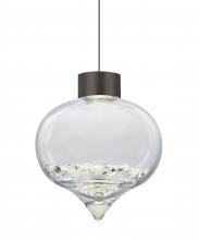 Besa Lighting 1XT-TERRACL-LED-BR - Besa Terra Cord Pendant, Clear Crystals, Bronze Finish, 1x3W LED