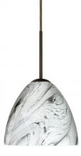 Besa Lighting 1BC-7572MG-MED-BR - Besa Sasha Pendant Bronze Marble Grigio 1x50W B10 Med