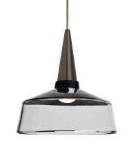 Besa Lighting 1JC-BARON10BK-BR - Baron 10 Cord Pendant, Black/Clear, Bronze Finish, 1x60W Medium base