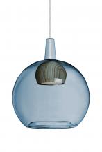 Besa Lighting 1JC-BENJIBLNA-LED-SN - Besa, Benji Cord Pendant, Blue/Natural, Satin Nickel Finish, 1x9W LED