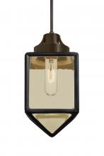 Besa Lighting 1JT-BRAVOBK-BR - Besa, Bravo Cord Pendant, Black/Gold Bubble, Bronze Finish, 1x60W Medium Base