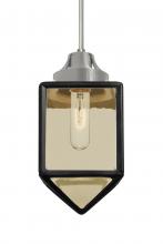 Besa Lighting 1JT-BRAVOBK-SN - Besa, Bravo Cord Pendant, Black/Gold Bubble, Satin Nickel Finish, 1x60W Medium Base