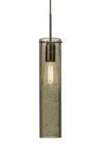 Besa Lighting 1JT-JUNI16LT-EDIL-BR - Besa, Juni 16 Cord Pendant, Latte Bubble, Bronze, 1x4W LED Filament