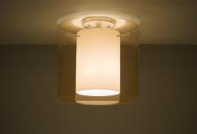 Besa Lighting 1KM-G18407-LED-SN - Besa Ceiling Pahu 12 Satin Nickel Transparent Armagnac/Opal 1x11W LED