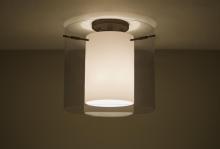 Besa Lighting 1KM-S18407-BR - Besa Ceiling Pahu 12 Bronze Transparent Smoke/Opal 1x100W Medium Base