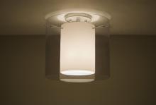 Besa Lighting 1KM-S18407-LED-SN - Besa Ceiling Pahu 12 Satin Nickel Transparent Smoke/Opal 1x11W LED