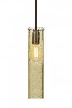 Besa Lighting 1TT-JUNI16GD-EDIL-BR - Besa, Juni 16 Stem Pendant, Gold Bubble, Bronze, 1x4W LED Filament