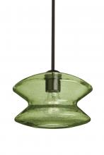 Besa Lighting 1TT-ZENMS-BR - Besa, Zen Stem Pendant , Moss Bubble, Bronze Finish, 1x60W Medium Base