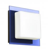 Besa Lighting 1WS-773592-LED-BR - Besa Wall Alex Bronze Opal/Blue 1x5W LED