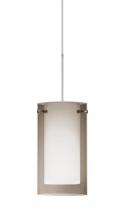 Besa Lighting 1XC-S44007-LED-SN - Besa Pendant Pahu 4 Satin Nickel Transparent Smoke/Opal 1x5W LED