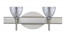 Besa Lighting 2SW-1758SF-SN - Besa Divi Wall 2SW Silver Foil Satin Nickel 2x40W G9