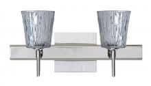 Besa Lighting 2SW-5125SF-CR-SQ - Besa Wall With SQ Canopy Nico 4 Chrome Stone Silver Foil 2x40W G9