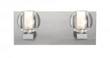 Besa Lighting 2WF-BOCACL-SN - Besa, Boca Vanity, Clear, Satin Nickel Finish, 2x40W Halogen