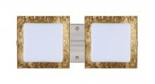 Besa Lighting 2WS-7735GF-SN - Besa Wall Alex Satin Nickel Opal/Gold Foil 2x50W G9