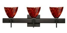 Besa Lighting 3SW-177941-BR-SQ - Besa Wall With SQ Canopy Mia Bronze Garnet 3x40W G9