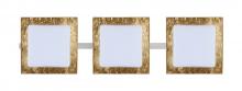 Besa Lighting 3WS-7735GF-SN - Besa Wall Alex Satin Nickel Opal/Gold Foil 3x50W G9