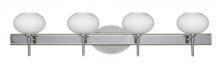 Besa Lighting 4SW-561207-CR - Besa Wall Lasso Chrome Opal Matte 4x40W G9