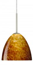 Besa Lighting B-757218-SN - Besa Sasha Pendant For Multiport Canopy Satin Nickel Amber Cloud 1x50W Candelabra