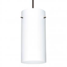 Besa Lighting J-412007-BR-L - Besa Cord Pendant For Multiport Canopy Stilo 12 Bronze Opal Matte 1x150W A21, 15Ft. C