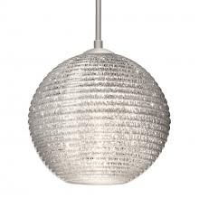 Besa Lighting J-4616GL-SN-L - Besa Kristall 8 Pendant For Multiport Canopy Satin Nickel Glitter 1x75W Medium Base,