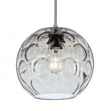 Besa Lighting J-BOMYCL-SN-L - Besa Bombay Pendant For Multiport Canopy, Clear, Satin Nickel Finish, 1x60W Medium Ba