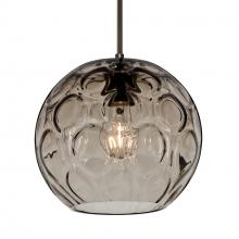 Besa Lighting J-BOMYSM-BR-L - Besa Bombay Pendant For Multiport Canopy, Smoke, Bronze Finish, 1x60W Medium Base, 15