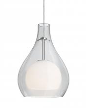 Besa Lighting J-ELLE11CL-LED-SN - Besa, Elle 11 Cord Pendant, Clear, Satin Nickel Finish, 1x9W LED