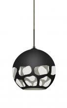 Besa Lighting J-ROCKYBK-BR - Besa, Rocky Cord Pendant For Multiport Canopies, Black, Bronze Finish, 1x60W Medium B