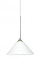 Besa Lighting RXP-117607-SN - Besa Pendant Kona Satin Nickel White 1x50W Halogen