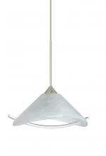 Besa Lighting RXP-181304-SN - Besa Pendant Hoppi Satin Nickel Marble/Clear 1x50W Halogen