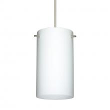 Besa Lighting RXP-440407-LED-SN-L - Besa Stilo 7 Pendant Opal Matte Satin Nickel 1x5W LED, 15Ft. Cord