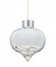 Besa Lighting RXP-TERRACL-LED-SN - Besa Terra Cord Pendant, Clear Crystals, Satin Nickel Finish, 1x3W LED