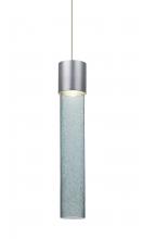 Besa Lighting RXP-WAND12BL-LED-SN - Besa, Wanda 12 Cord Pendant, Blue Bubble, Satin Nickel Finish, 1x3W LED