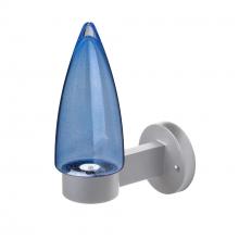 Besa Lighting SULUBL-WALL-LED-SL - Sulu Outdoor Sconce, Blue Bubble, Silver Finish, 1x4W LED