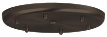 Besa Lighting T26X-BR-277 - Besa 6-Light Round 12V Multiport Canopy, Bronze, 277V Input