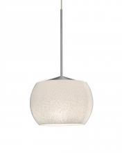 Besa Lighting X-KENOWH-LED-SN - Besa, Keno Cord Pendant for Multiport Canopy, White Sand, Satin Nickel Finish, 1x3W L