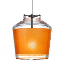 Besa Lighting X-PIC6GD-BK - Besa Pendant For Multiport Canopy Pica 6 Black Finish, Gold Sand 1x50W MAX GY6.35 Base