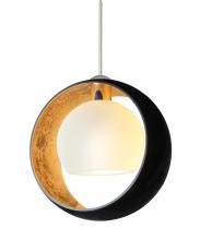 Besa Lighting XP-4293GF-LED-SN - Besa Pendant Pogo Satin Nickel Black/Inner Gold 1x5W LED