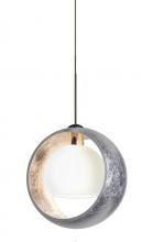 Besa Lighting XP-4293SS-BR - Besa Pendant Pogo Bronze Silver/Inner Silver 1x35W Halogen