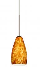 Besa Lighting XP-719818-BR - Besa Pendant Karli Bronze Amber Cloud 1x50W Halogen