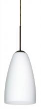 Besa Lighting J-151107-LED-BR - Besa Riva 9 LED Pendant J Opal Matte Bronze 1x9W LED