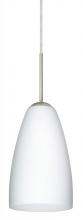 Besa Lighting 1JT-151107-LED-SN - Besa Riva 9 LED Pendant Opal Matte Satin Nickel 1x9W LED