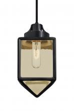 Besa Lighting J-BRAVOBK-BK - Besa, Bravo Cord Pendant For Multiport Canopy, Black/Gold Bubble, Black Finish, 1x60W