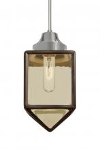 Besa Lighting J-BRAVOBR-SN - Besa, Bravo Cord Pendant For Multiport Canopy, Bronze/Gold Bubble, Satin Nickel Finis